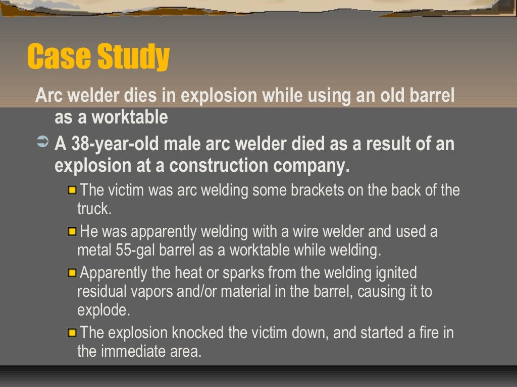 Welding safety hazard