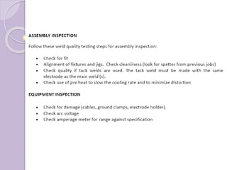 Weld quality testing