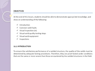Weld quality testing