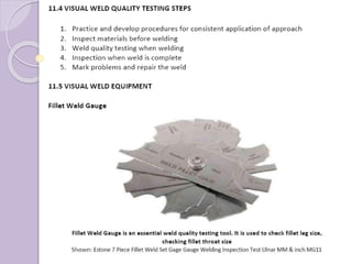 Weld quality testing