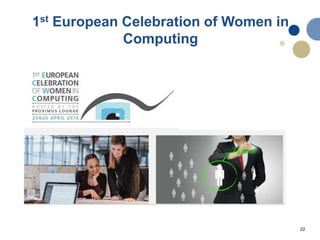 22
1st European Celebration of Women in
Computing
 