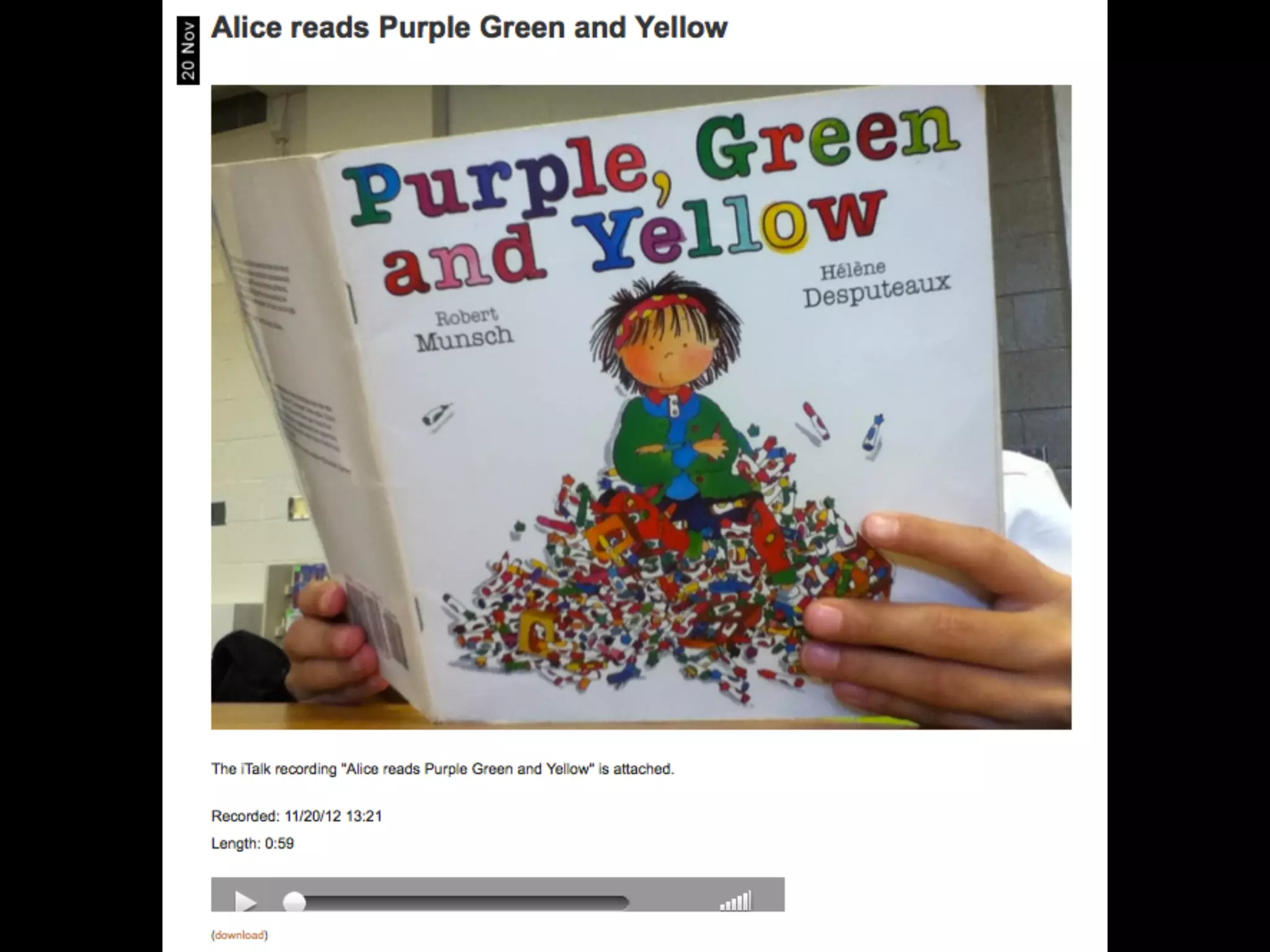 Brooklands Reading Circle examples
 