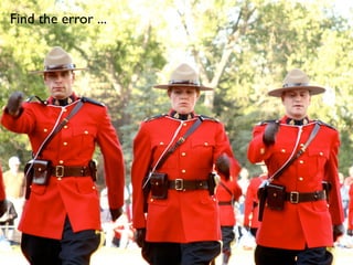 Find the error ...
 