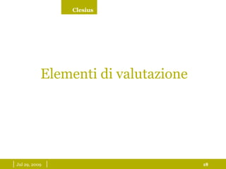 |  May 26, 2009   | Elementi di valutazione 