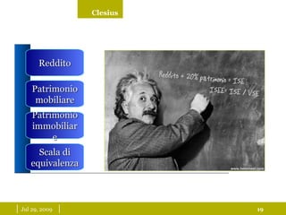 |  May 26, 2009   | Reddito Patrimonio mobiliare Patrimonio immobiliare Scala di equivalenza 