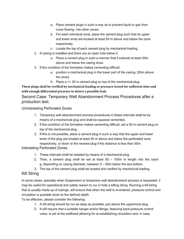 Well abandonment process procedures PDF