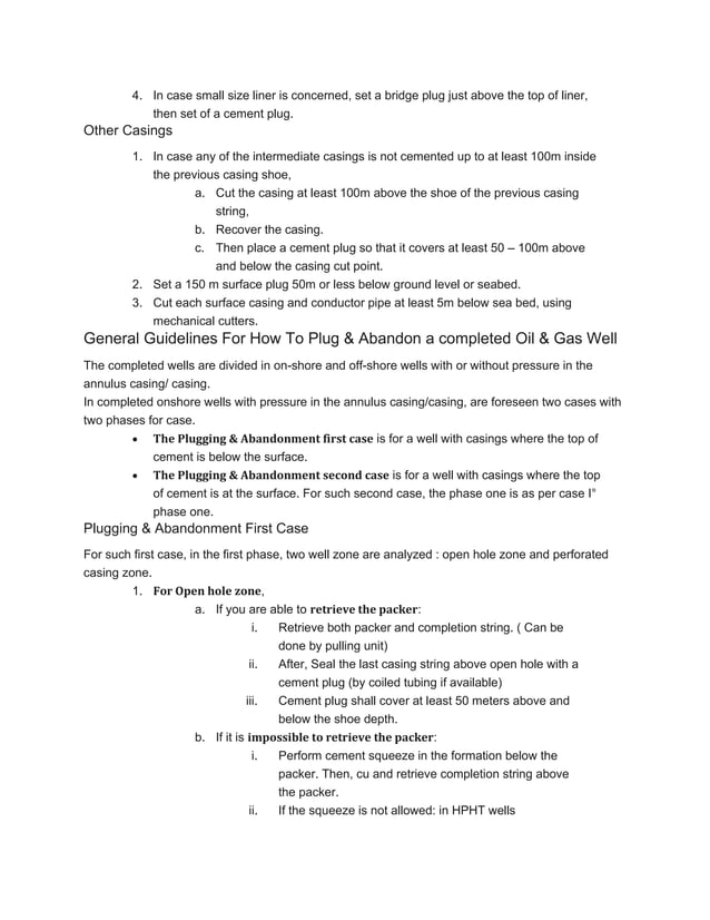 Well abandonment process procedures PDF