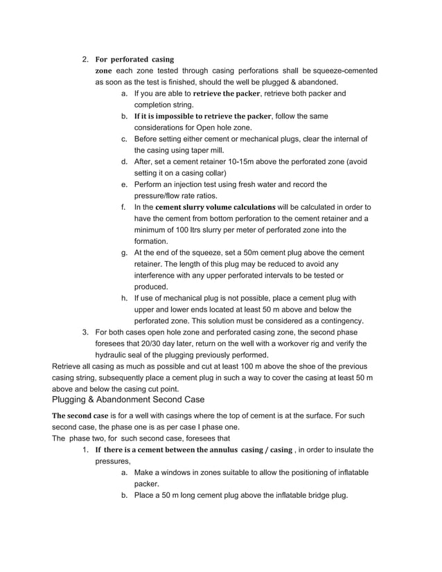 Well abandonment process procedures PDF