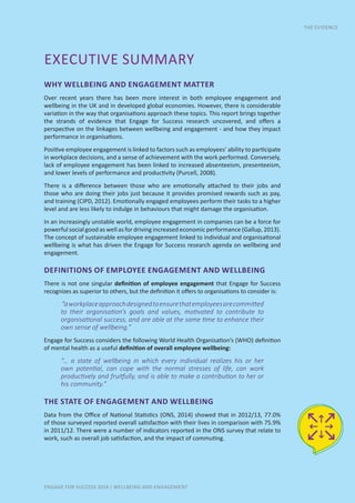 Wellbeing and Employee Engagement: The Evidence Whitepaper