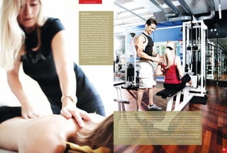 WELLBEING




Physio Well
Bei einer klassischen Massage den schmer-
zenden Rücken entlasten oder sich mit einer
Hot-Stone-Therapie etwas Spezielles gön-
nen und dann besser beweglich und gut
gestimmt an den Arbeitsplatz zurückkehren:
Das ist möglich in der Physio Well Praxis von
Rosi Pflug. Ihre Angebote umfassen sowohl
medizinische Therapien als auch Wellness
und sind teilweise von der Krankenkasse
anerkannt. Und sich seinen Wunschtermin
buchen, geht vor Ort oder in der mobilen
Massagepraxis. Rosi Pflug ergänzt ihr Ange-
bot mit mobilen Massagen, weil es nachge-
fragt werde. «Bei Golfturnieren massiere ich
die Golfer nach dem Spiel. Auch für Events
werde ich von Firmen gebucht. Ich arbeite
physiotherapeutisch und biete Fussreflexzo-
nenmassage, Akupunktmassage und klassi-
sche Sportmassage an.»


            w w w. p h y s i o - w e l l . c h




                                                 Caesar's Fitness
                                                 Wie oft hört man, dass vielbeschäftigte Menschen keine Zeit für den sportlichen Ausgleich haben und der Rücken halt einfach bes-
                                                 ser gestärkt werden sollte. Diese Ausrede zählt für die Mitarbeitenden im D4 Business Center seit vier Jahren nicht mehr. Das Cae-
                                                 sars Fitness auf dem D4 Campus bietet ein vielfältiges Angebot für die Stärkung des Bewegungsapparates und den Stressabbau.
                                                 «Wir betreuen alle unsere Mitglieder persönlich und können auf ihre Bedürfnisse eingehen. Beim Kraftaufbau, dem Ausdauertraining
                                                 oder der Erholung in unserer Wellnessoase», erzählt Dirk Bernhardt. Ihm und seinem Team ist es wichtig, dass sich die Besucher im
                                                 Fitnesscenter wohl fühlen. «Ob in der Gruppe beim Bodypump, Bodycombat, Spinning, Yoga oder Pilates, individuell auf dem Lauf-
                                                 band oder auf dem Power Plate - das richtige Trainingsprogramm und gute Betreuung sind das A und O für jeden Trainierenden.
                                                 Man hat mehr Energie für die Arbeit und ist im Alltag belastbarer.»
                                                 Und apropos Energie: Das Studio ist nach den Regeln des Feng-Shui eingerichtet worden. Dem Trainings- und Wohlfühlprogramm
                                                 steht also nichts mehr im Wege. Ein unverbindlicher Beratungstermin und ein Probetraining sind jederzeit mit Voranmeldung möglich.


                                                                                                                                               w w w. c a e s a r s f i t n e s s . c h




                                                                                                                                                                                          33
 