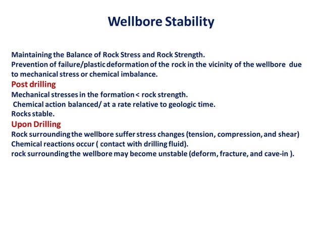 Wellbore Stability-Amoco.pdf | Geology | Science