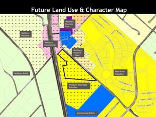 Future Land Use & Character Map
Wellborn
Commercial
Institutional/Public
Wellborn Rural
Restricted
Suburban
Wellborn
Preserve
- Open
Wellborn
Business
Park
Wellborn
Preserve
Wellborn Restricted
Suburban
 