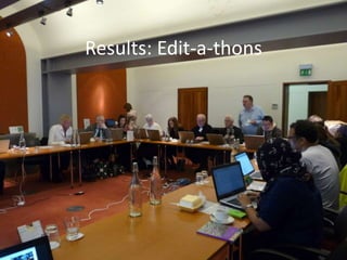 Results: Edit-a-thons
 