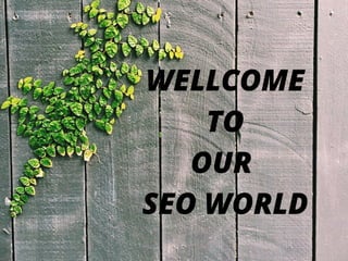 WELLCOME
TO
OUR
SEO WORLD


 