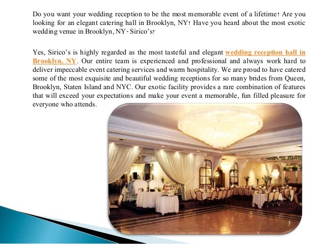 Why To Choose Siricos For Hosting A Wedding Reception In Brooklyn N