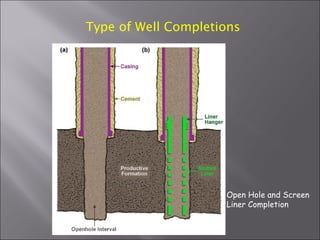 Type of Well Completions

Open Hole and Screen
Liner Completion

 