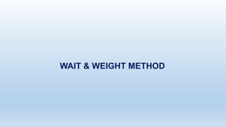 WAIT & WEIGHT METHOD
 