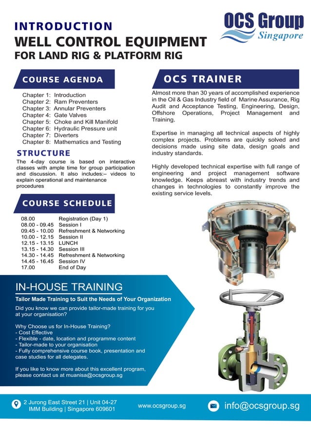 INTRODUCTION WELL CONTROL EQUIPMENT 4 DAYS TRAINING ONLINE&ONSITE FOR ...
