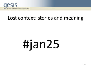 Lost context: stories and meaning
#jan25
23
 