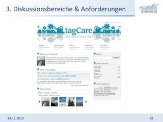 14.12.2010 3. Diskussionsbereiche & Anforderungen 