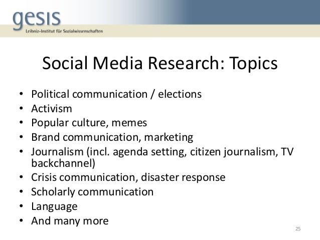 research topics in social media