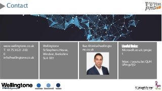 FuturePMO 2017 - Baz Khinda, Wellingtone - Microsoft PPM Solution