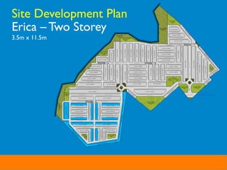 Site Development Plan	

Erica – Two Storey	

3.5m x 11.5m	

	

 