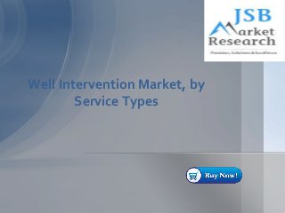 Well Intervention Market, by
Service Types
 
