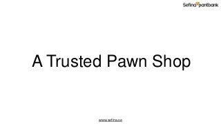 www.sefina.se
A Trusted Pawn Shop
 