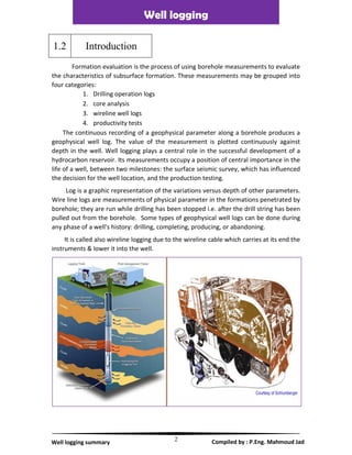 Well logging summary and Interpretation | PDF