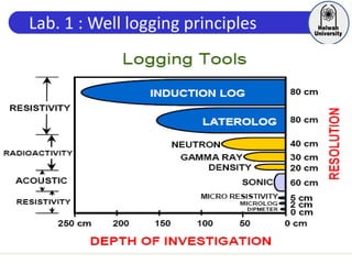 Lab. 1 : Well logging principles
 