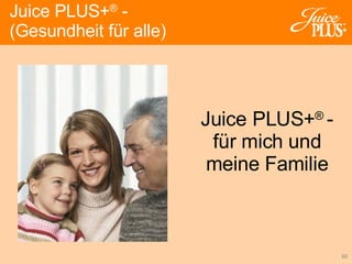 Juice PLUS+ ®  -  (Gesundheit für alle) Juice PLUS+ ®  - für mich und meine Familie 