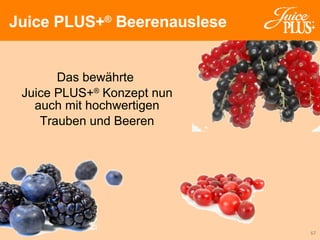 Juice PLUS+ ®  Beerenauslese Das bewährte  Juice PLUS+ ®  Konzept nun auch mit hochwertigen Trauben und Beeren 