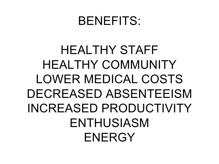 Proposal for Wellness Program