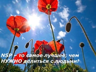 NSP  – то самое лучшее, чем  НУЖНО делиться с людьми!  