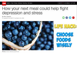 Life Hack:
Choose
Foods
Wisely
 