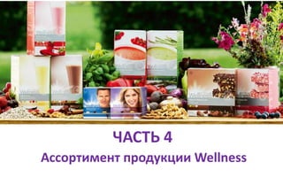 ЧАСТЬ 4
Ассортимент продукции Wellness
 