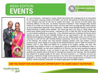 ARE YOU READY FOR AN EXCELLENT OPPORTUNITY TO LEARN ABOUT NUTRITION
 