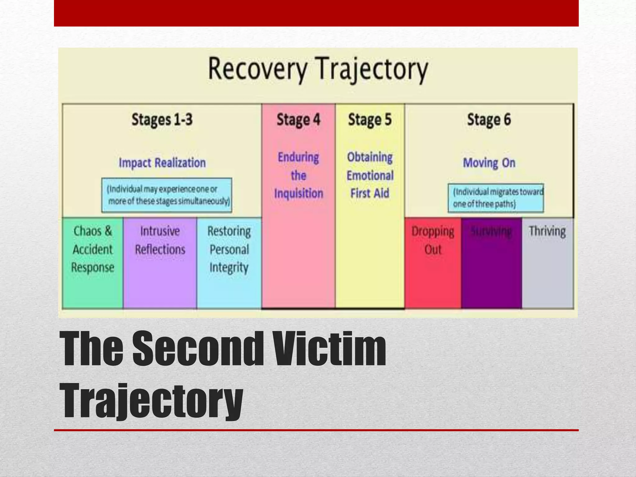 The Second Victim
Trajectory
 