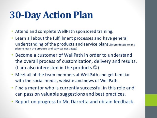 30 60 90 day action plans