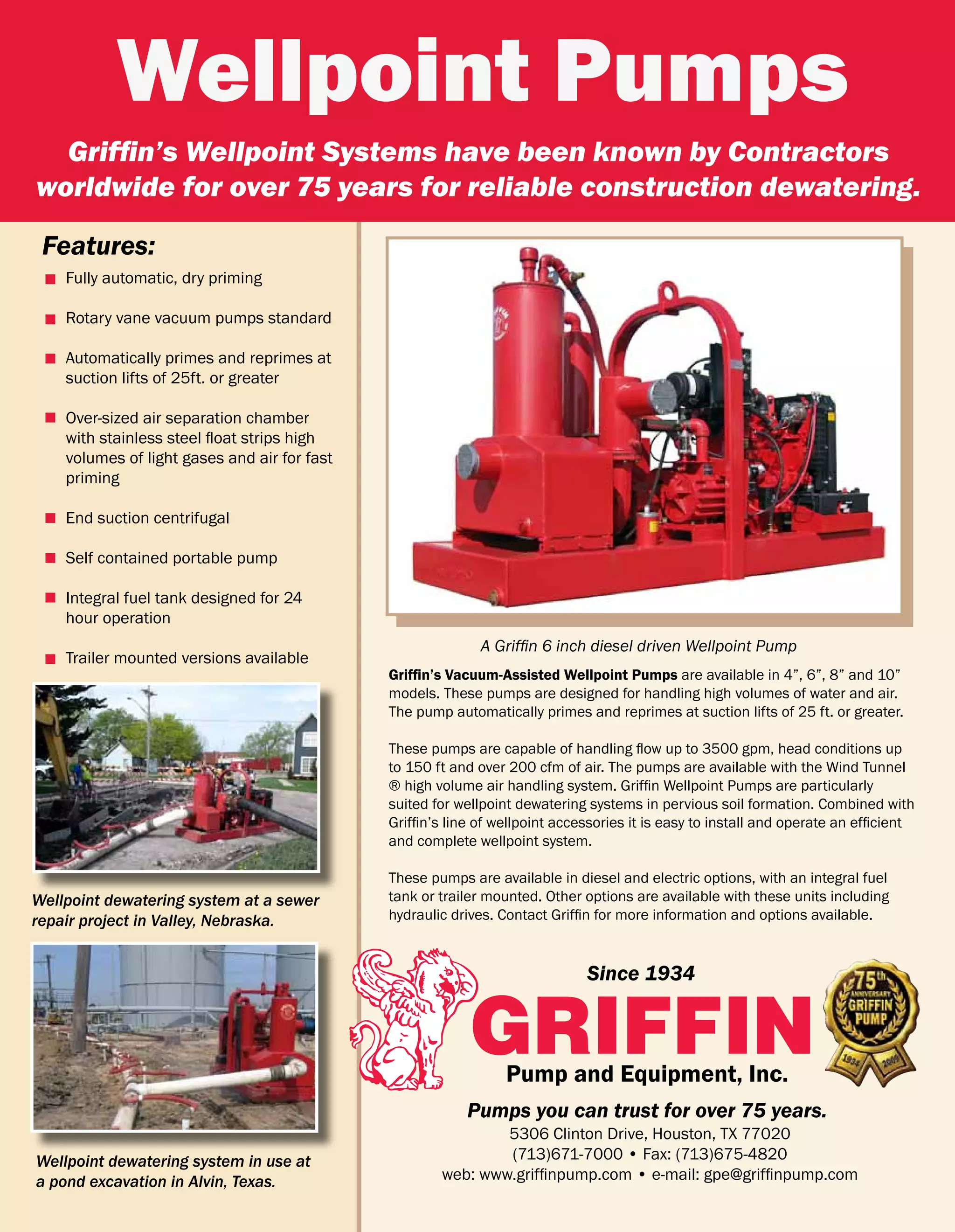 Wellpoint Dewatering Pump Brochure created in Adobe InDesign 2015 | PDF