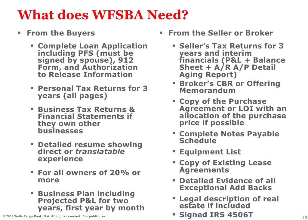 Financing for Small Business (Wells Fargo)