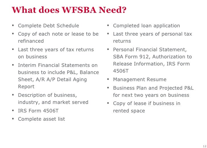 Financing for Small Business (Wells Fargo)