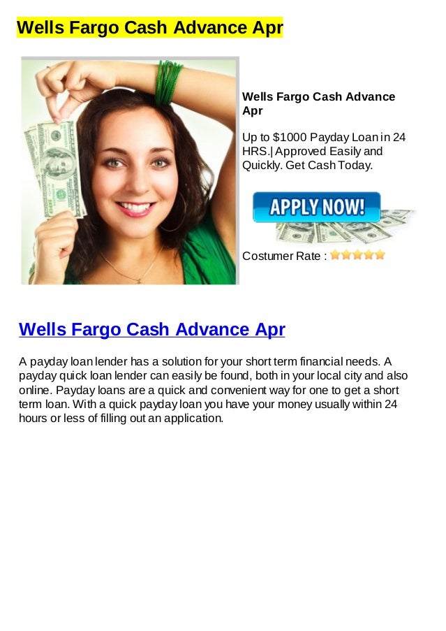 Wells Fargo Payday Loan >> Wells Fargo Cash Advance Apr Wells Fargo Payday Loan >> Wells Fargo Cash Advance Apr