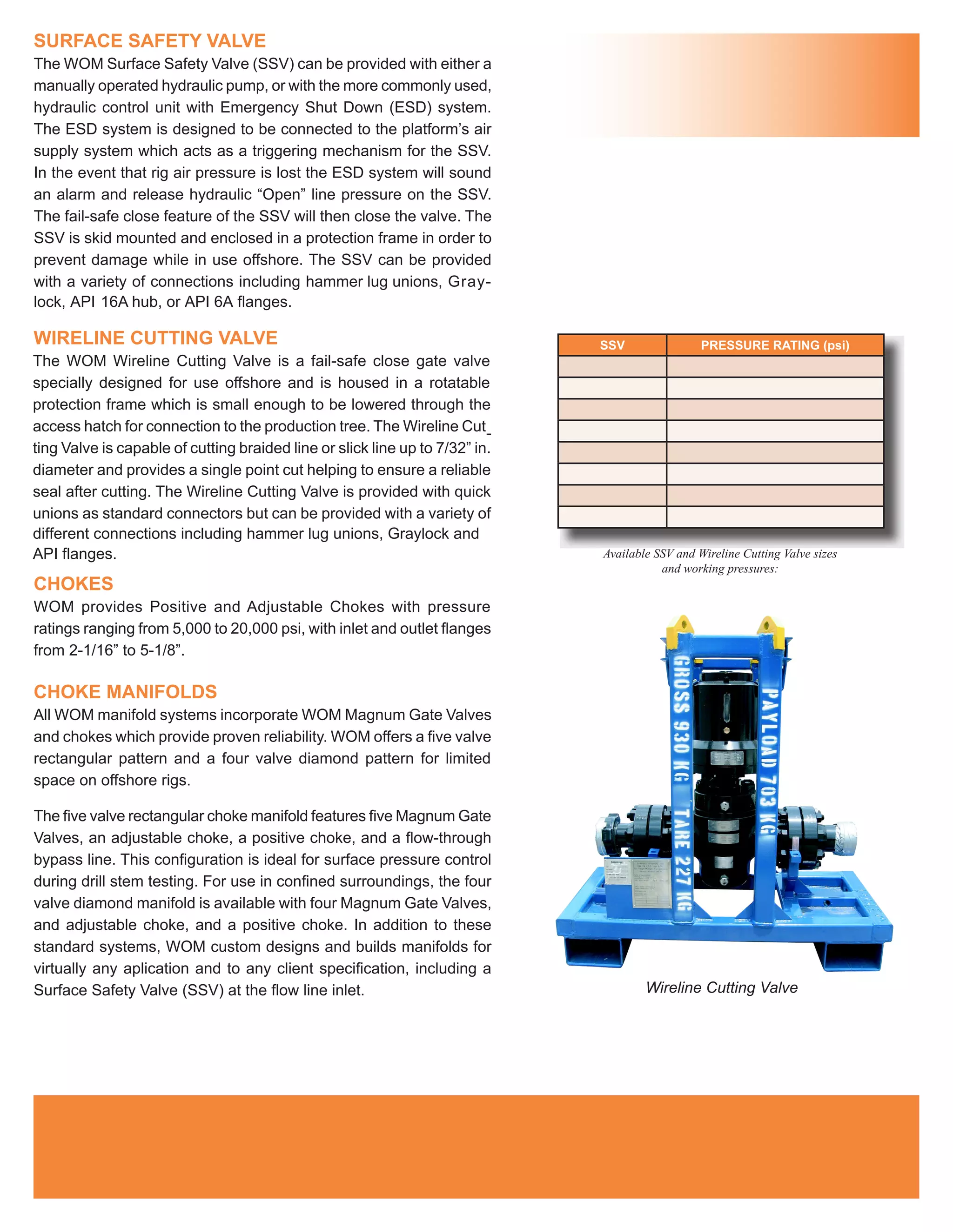 Well Testing Choke Manifolds, Well Test Equipment - WOM Group | PDF