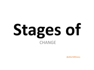 Stages ofCHANGE
@after50fitness