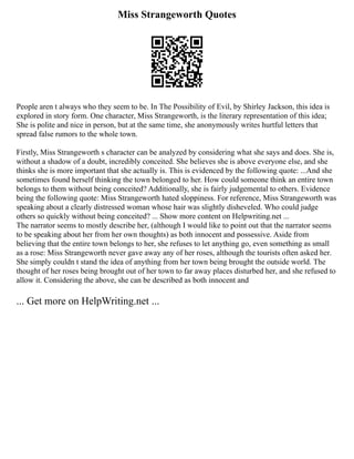 Well Written Essays Examples | PDF