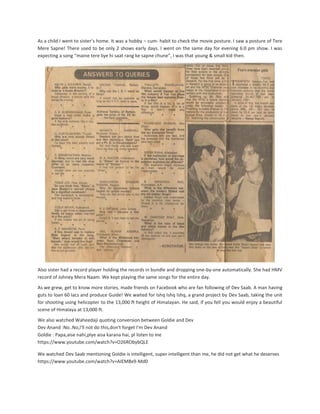 We loved devanand | PDF