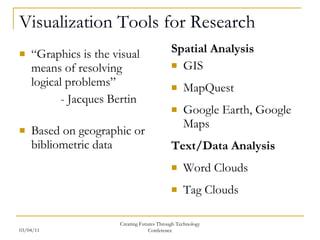 Free Visualization Tools for Teaching and Research: Blogs, Glogs, GIS ...