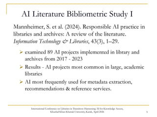AI in Libraries: Emerging Research, Applications, and Academic Impact | PDF
